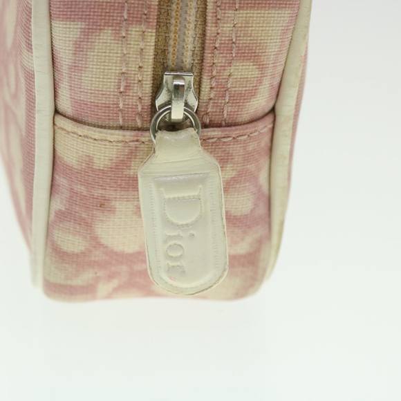 Christian Dior Trotter Canvas Pouch Pink Auth 36609 - Picture 9 of 16